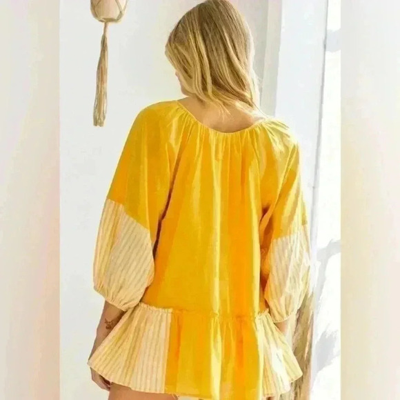 Dani & Davi Honey Ruffle Striped Top | size medium - Picture 2 of 3